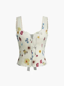 New Lettuce Trim Print Tank Top Tank Tops & Camis|Tops