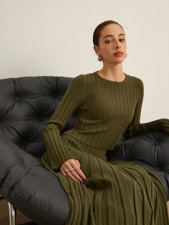 Hot Lettuce Trim Ribbed Crop Sweater Sweater Tops|Sweaters & Cardigans
