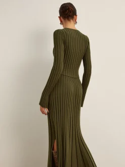 Hot Lettuce Trim Ribbed Crop Sweater Sweater Tops|Sweaters & Cardigans