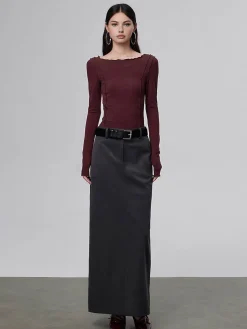 New Lettuce Trim Slim Blouse Blouses & Shirts|Tops