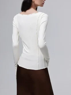 New Lettuce Trim Slim Blouse Blouses & Shirts|Tops