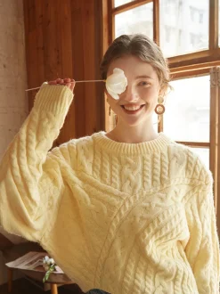 Hot Limoncello Oversized Sweater Sweater Tops|Sweaters & Cardigans