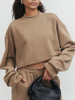 Online Live It Up Crop Sweatshirt Sweater Tops|Long Sleeve Sets