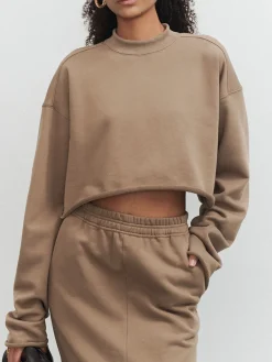 Online Live It Up Crop Sweatshirt Sweater Tops|Long Sleeve Sets