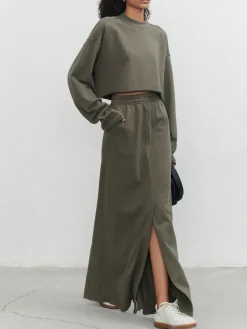 Online Live It Up Maxi Skirt Long Sleeve Sets|Skirts