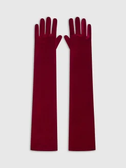 Outlet Long Evening Velvet Dress Gloves Accessories