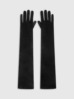 Outlet Long Evening Velvet Dress Gloves Accessories