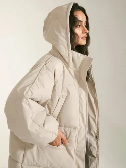 Hot Long Hooded Puffer Parka Coat Outerwear|Coats