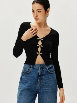 Online Long Sleeve Button Sweater Sweater Tops|Sweaters & Cardigans
