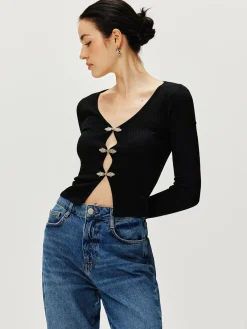 Online Long Sleeve Button Sweater Sweater Tops|Sweaters & Cardigans