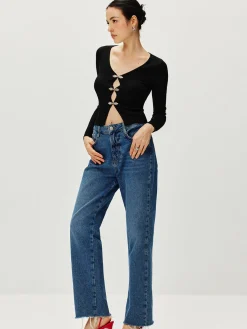 Online Long Sleeve Button Sweater Sweater Tops|Sweaters & Cardigans