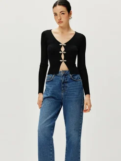 Online Long Sleeve Button Sweater Sweater Tops|Sweaters & Cardigans