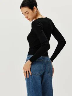 Online Long Sleeve Button Sweater Sweater Tops|Sweaters & Cardigans