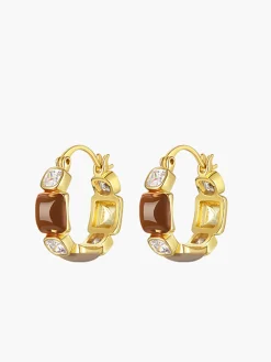 Best Luxury Rhinestone Hoop Earrings Earrings|Accessories
