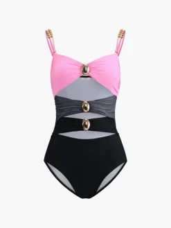Maillard Metal Detail One Piece Swimsuit Swimwear|Tops