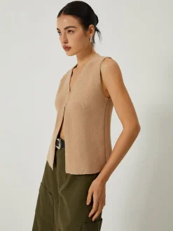 Hot Main Character Rib Sweater Vest Sweater Vests|Sweaters & Cardigans