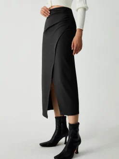 Discount Maple Wrap Slit Midi Skirt Skirts|Bottoms