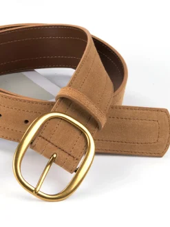 Online Matte Golden Buckle Belt Belts & Chain|Accessories