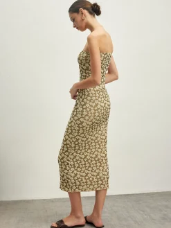 Online Mechanism Knitting Floral Tube Dress Casual Dresses|Floral Dresses