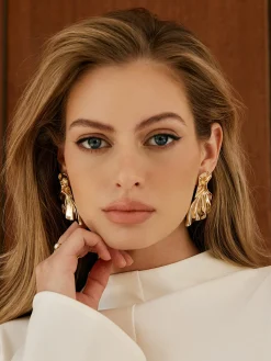 Outlet Mermaid Tail Ruched Earrings Earrings|Accessories