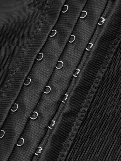 Outlet Mesh Sheer Piping Corset Corset Tops|Tops