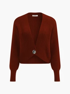 Outlet Metal Button Wrap Cardigan Cardigans|Sweaters & Cardigans