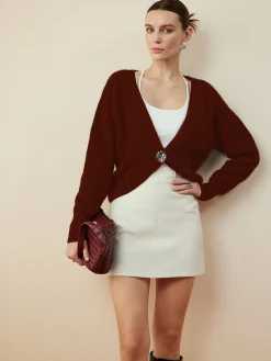 Outlet Metal Button Wrap Cardigan Cardigans|Sweaters & Cardigans