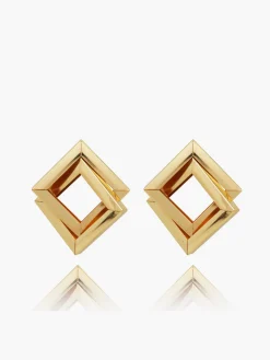 Hot Metal Cross Rhombic  Earrings Earrings|Accessories