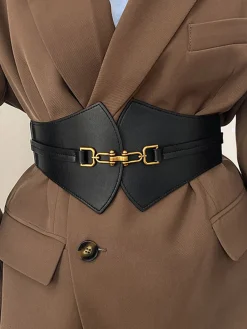 Online Metal Decor Elastic Wide Belt Belts & Chain|Accessories