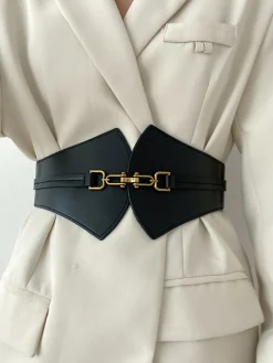 Online Metal Decor Elastic Wide Belt Belts & Chain|Accessories