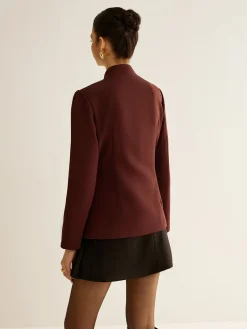 Metal Decor Piping Blazer Outerwear|Blazers