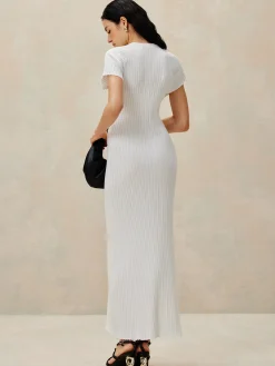 Best Metal Decoration Sweater Dress White Dresses|Sweater Dresses