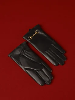Outlet Metal Detail Sheepskin Fleecing Gloves Accessories