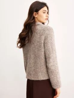 Discount Metal Flower Button Cardigan Cardigans|Sweaters & Cardigans
