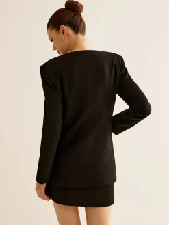 Best Metal-Button Slim Blazer Outerwear|Blazers