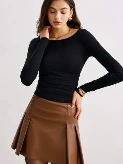 Sale Metal-Detail Backless Jersey Top T-shirts