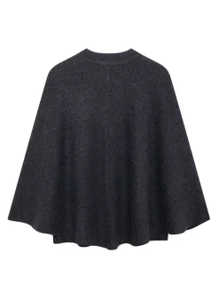 New Metal-Detail Cloak Knit Outerwear Sweater Tops|Outerwear