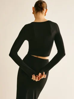 Sale Metal-Detail Cutout Slim Skirt Set Skirt Sets|Long Sleeve Sets