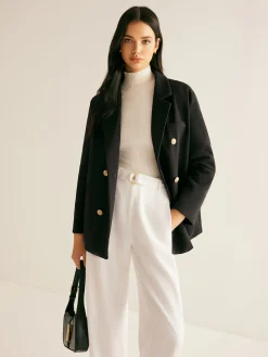 Sale Metal-Detail Lapel Blazer Outerwear|Blazers
