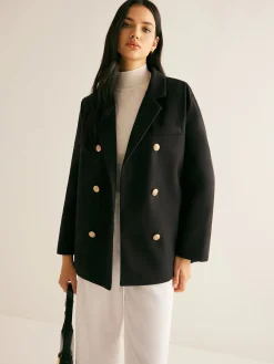Sale Metal-Detail Lapel Blazer Outerwear|Blazers