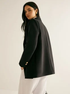 Sale Metal-Detail Lapel Blazer Outerwear|Blazers