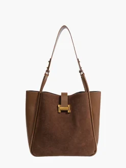 Clearance Metal-Detail Panel Tote Bag Accessories