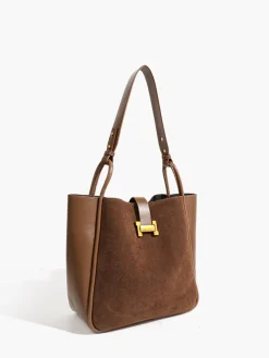 Clearance Metal-Detail Panel Tote Bag Accessories