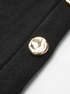 Best Metal-Detail Plain Sweater Vest Vests|Knitwear
