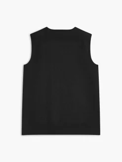 Best Metal-Detail Plain Sweater Vest Vests|Knitwear