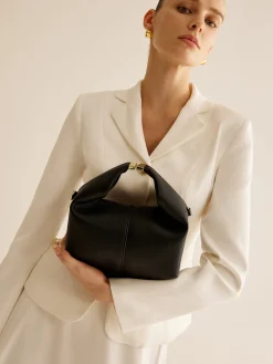Best Metal-Detail Top Handle Rounded Bag Bags|Accessories