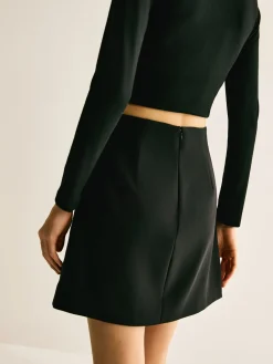 Best Metal-Detail Zipper Mini Skirt Bottoms