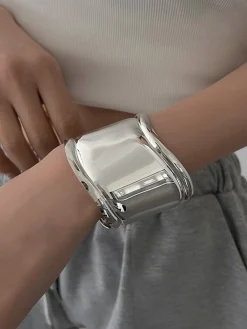 Discount Metallic Wide Cuff Bracelet Rings & Bracelets|Accessories