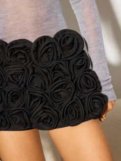 Online Mid-Waist Rosette Skort Matching Sets|Bottoms