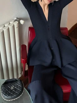 Best Mid-Waist Ruffle Sweater Pants Knitwear|Bottoms